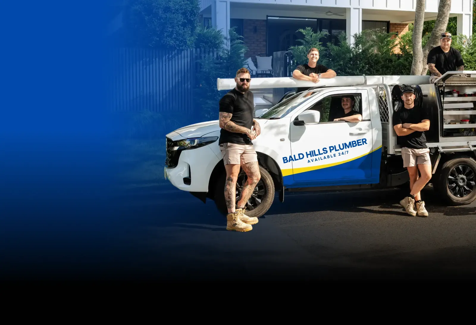 Bald Hills Plumber team with the ute